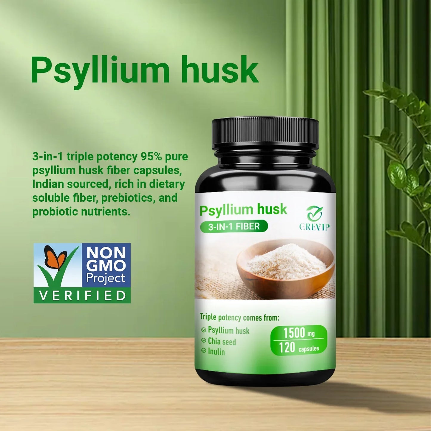 Psyllium Husk - Gut and Colon Cleanse Detox, Improve Metabolism, Relieves Gas, Bloating and Constipation