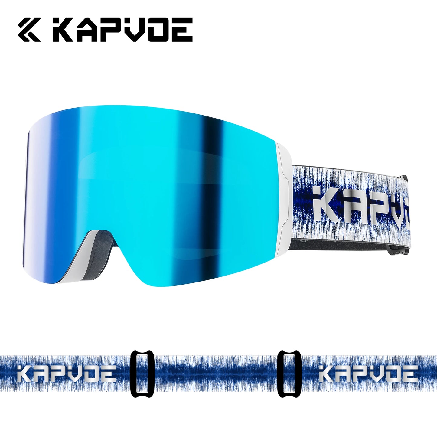 KAPVOE New Outdoor Photochromic Ski Goggles Magnetic Anti-fog Ski Glasses Winter Sports Skiing Snowboard Men Women UV400 Snow