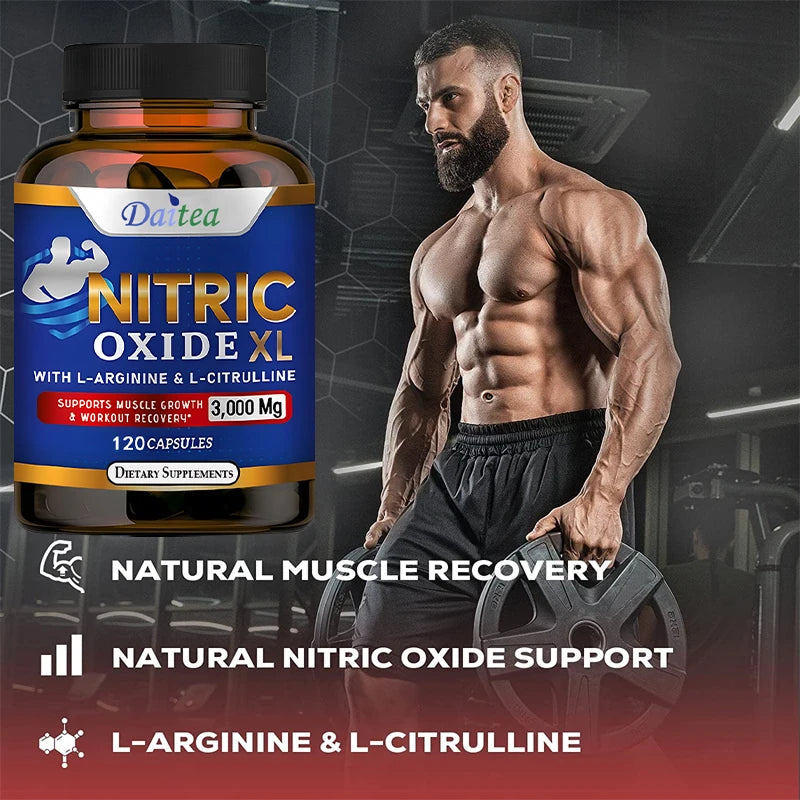 Super Nitric Oxide - Helps Improve Workout Performance, Muscle Growth and Strengthening, Physical Fitness