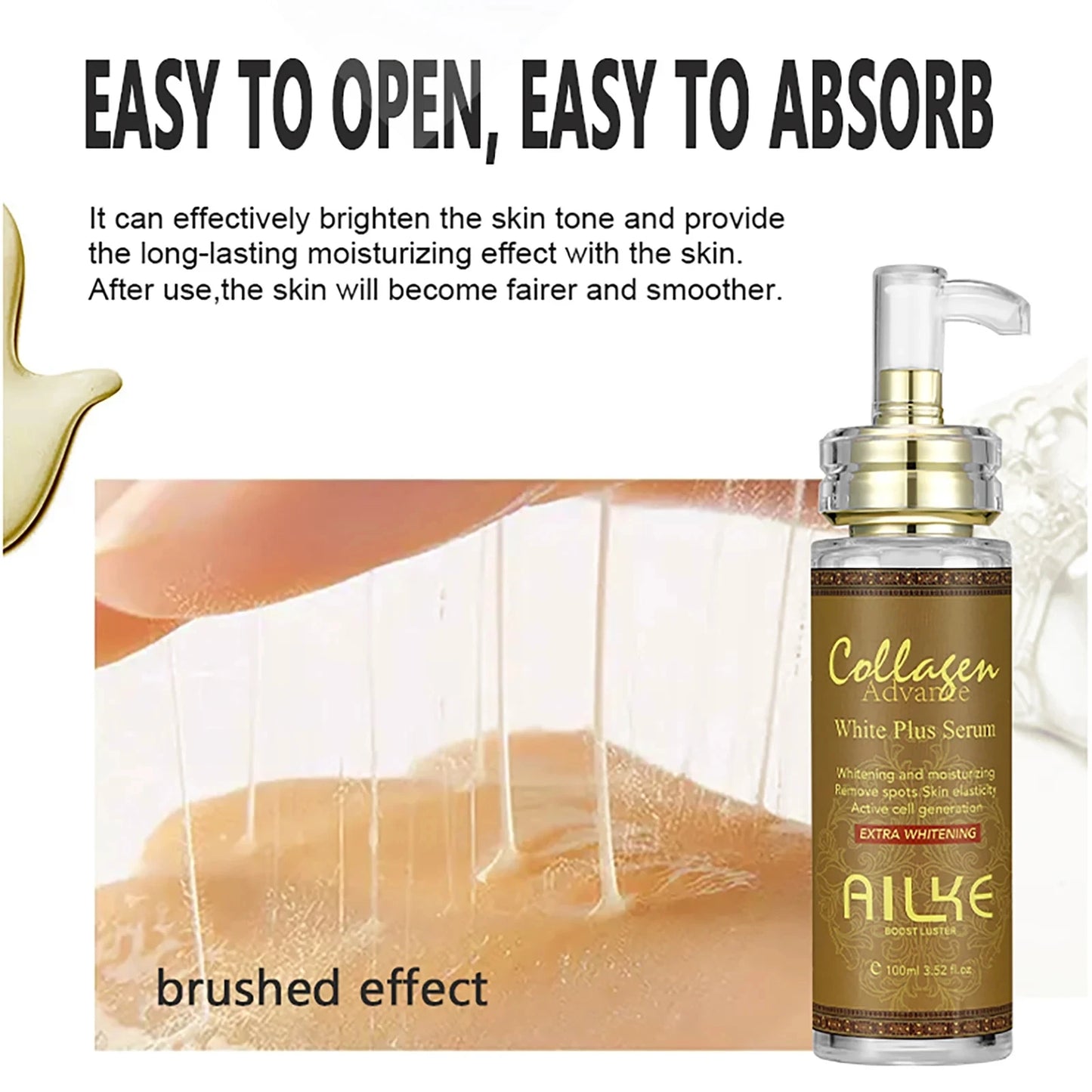 AILKE Collagen Whitening Set For All Skin Types, Lightening, Reduce Dark Spots, Freckles, Hyperpigmentation, Even Skin Tone