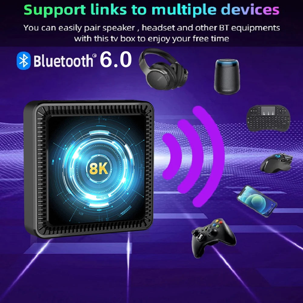 Q19 Smart TV Box Android 16 Allwinner H618 8GB 128GB 256GB Media Player Google Assistant BT6.0 Wifi 5G 8K Very Fast Set Top Box