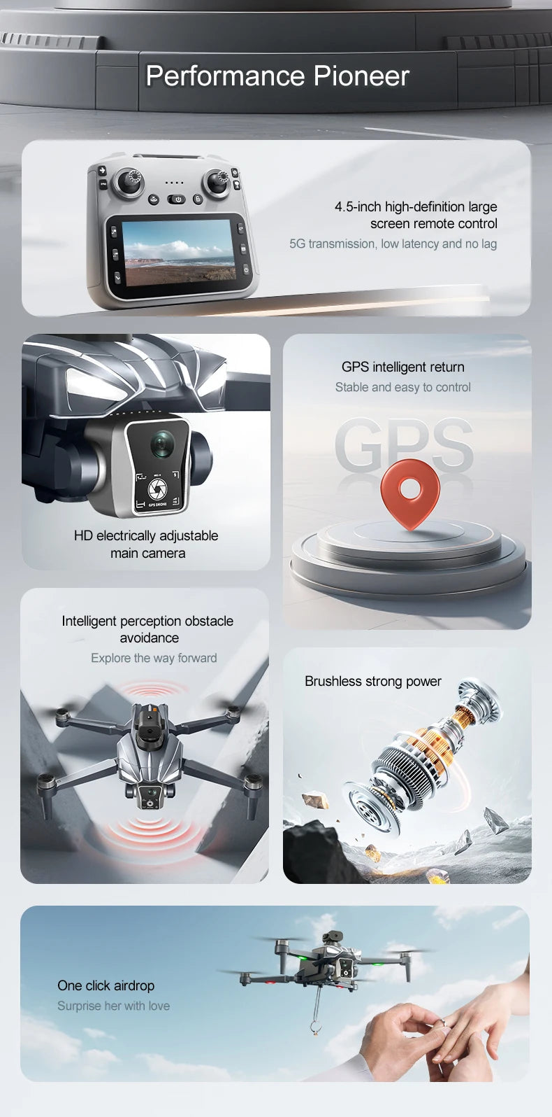 NEW K18Max 8K Professional Camera Drone 360° Laser Obstacle Avoidance 5G GPS Brushless Motor With Screen Remote Control Drone