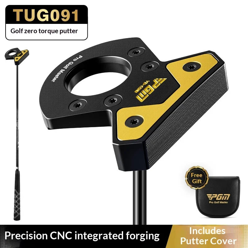 PGM Golf Club Zero Torque Putter Male Female Stable Big Head Forged Aluminum Low Center of Gravity with Ball Picking Aiming Line