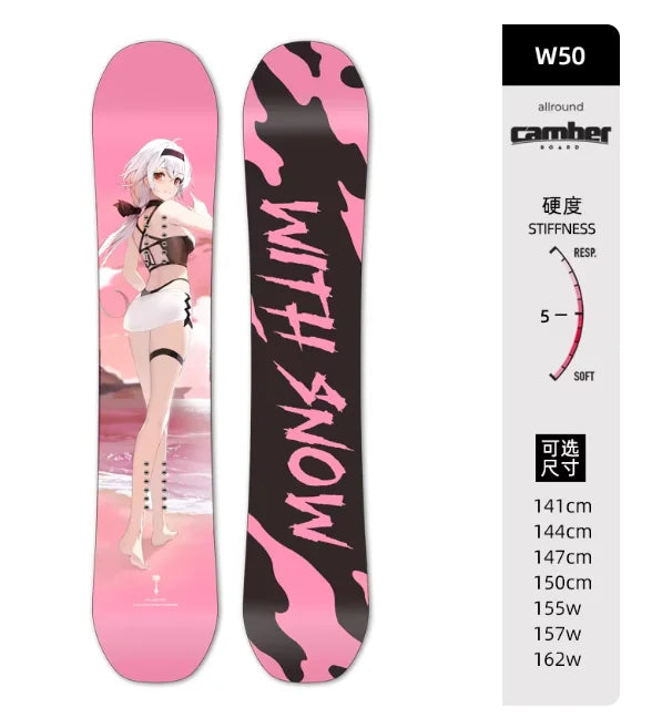 санки для катания Unisex Skiing Equipment All Terrain Area Flat Board Engraved Snowboard