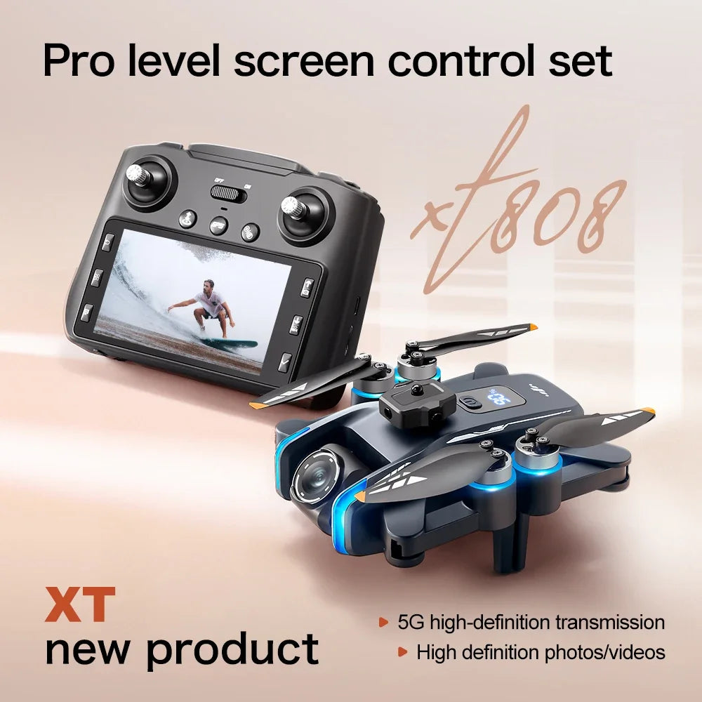 2025 NEW XT808 RC Screen Control Drone GPS 8K Professional Aerial Photography Camera Obstacle Avoidance Brushless Quadcopter Toy
