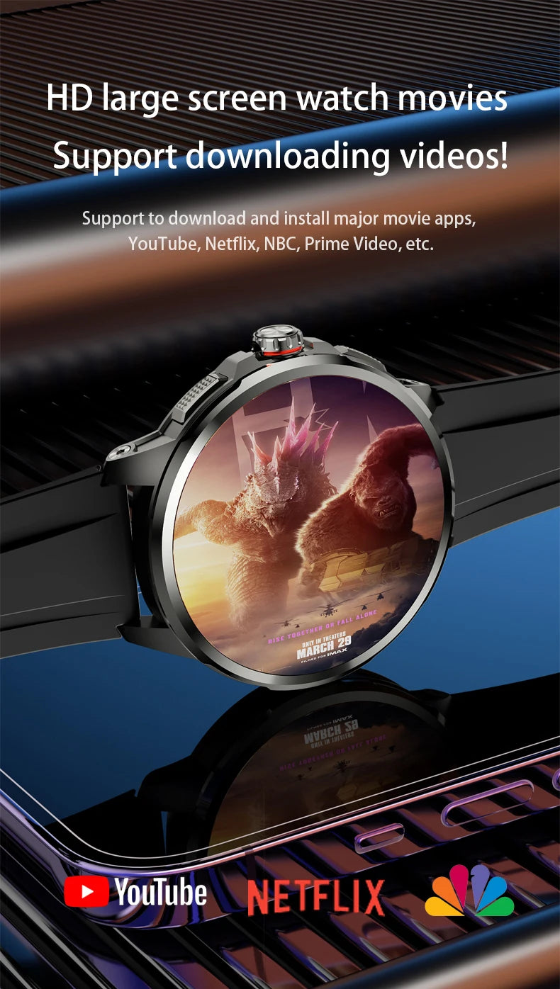 Original H99 Smart Watch Android Watches Amoled Smartwatch With 190° Rotary Camera Google Play Store 1.95inch Amoled Screen
