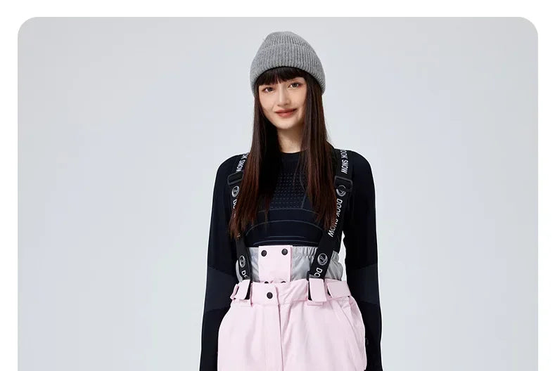 Outdoor Skiing Trousers Women Men's Ski Pants Winter Thickened Windproof Waterproof Warm 2025 Snowboarding Snow Strap Pants