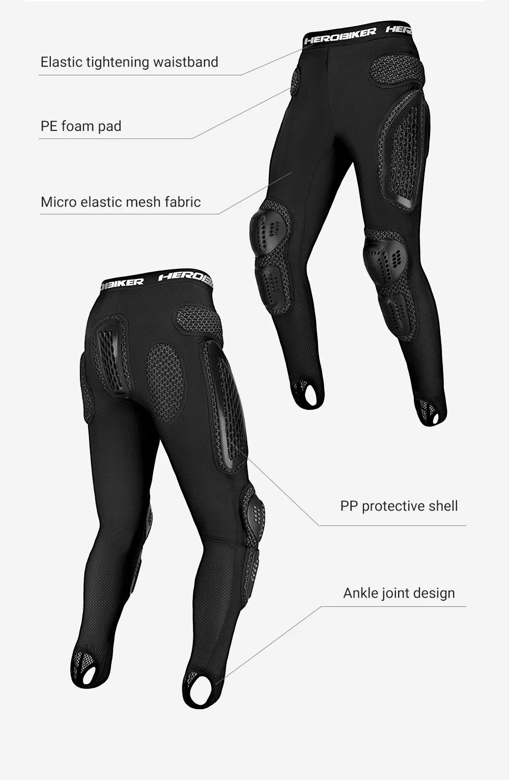 New Motocross Armor Jacket Off-Road Motorcycle Protection Gear Anti Crash Chest Back Padding Motorbike Jacket Pants CE Certified