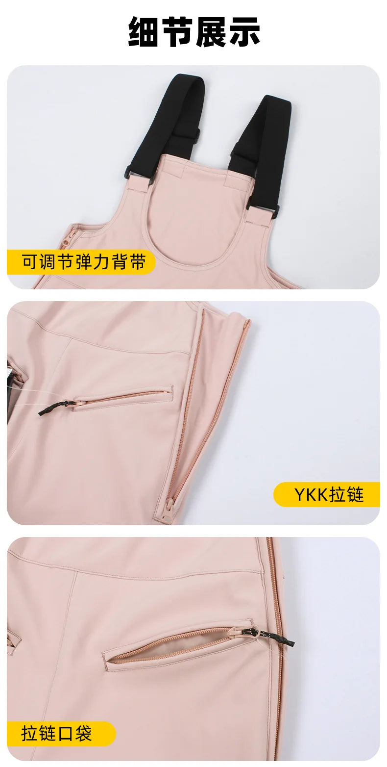 GSOU SNOW Women's Skiing Pants Warm Outdoor Sport Working Clothes Waterproof Snow Elasticity Trousers Winter Snow Snowboard Pant