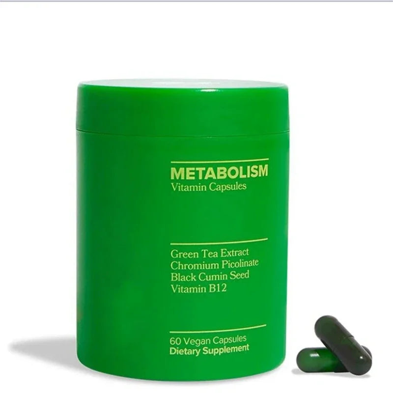 Green Tea Supplement Curb Cravings Vegan Capsules Vitamin B12 Antioxidant Metabolism Support Weight Loss Pills Fat Burning Detox