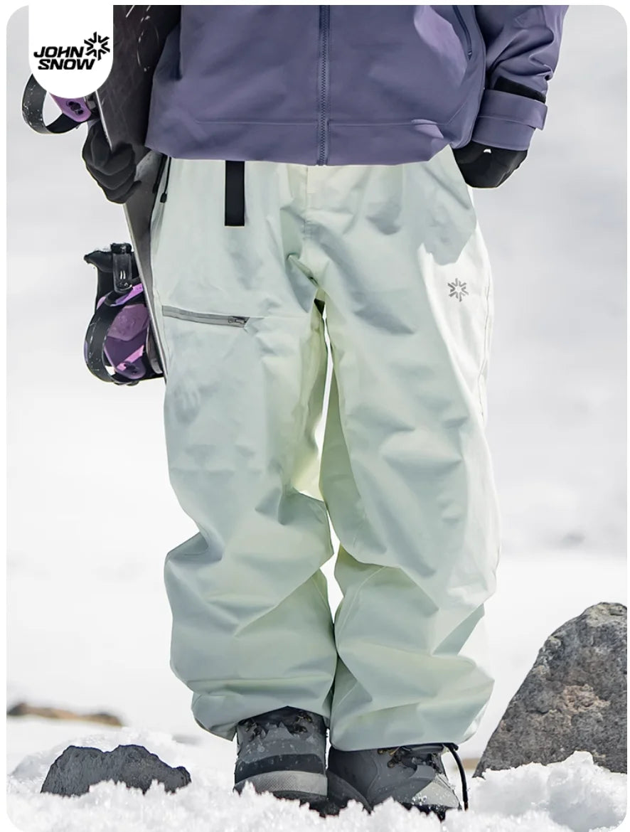 John Snow 2025 3L Ski Jacket & Pants Set Waterproof Snowboard Suit Thermal Winter Sports Gear with Fleece Lining for Men & Women