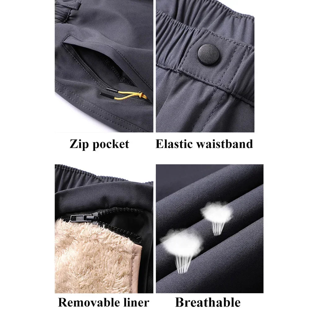 Winter Women Ski Pants Outdoor Windproof Waterproof  Warm 2 in 1 Snow Trousers  Female Ski Snowboard Pants Brand