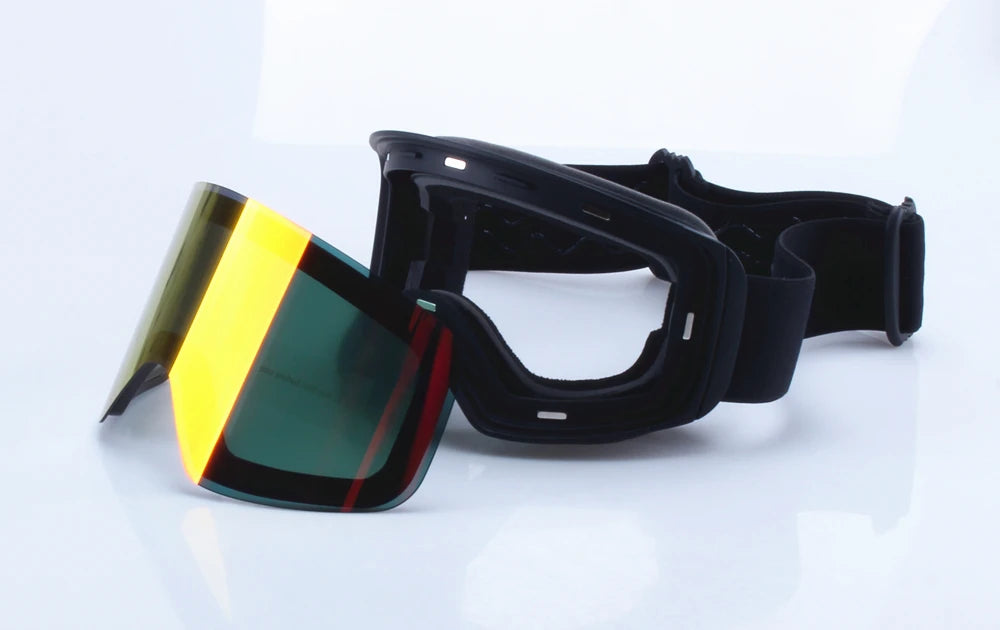 Magnetic Lens Snow Goggles Double Layer Anti-Fog UV Protection for Skiing Snowboarding High-definition Clarity Unisex Skiing