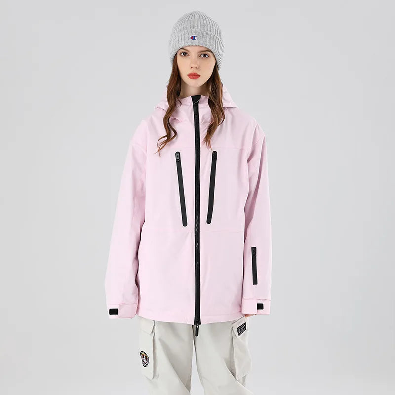 SEARIPE Winter Men Women Hooded Ski Jacket Waterproof Breathable Warm Snowboarding Coats Male And Female Outdoor Skiing Tops