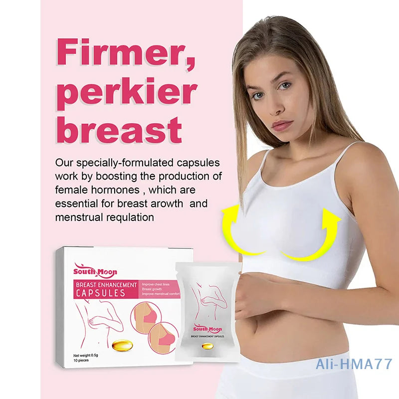 Breast Enhancement Capsules Enlargement Stretch Size Bust Tighten Help Growth Balance Uneven Breasts Estrogen Chest Firmer Pills