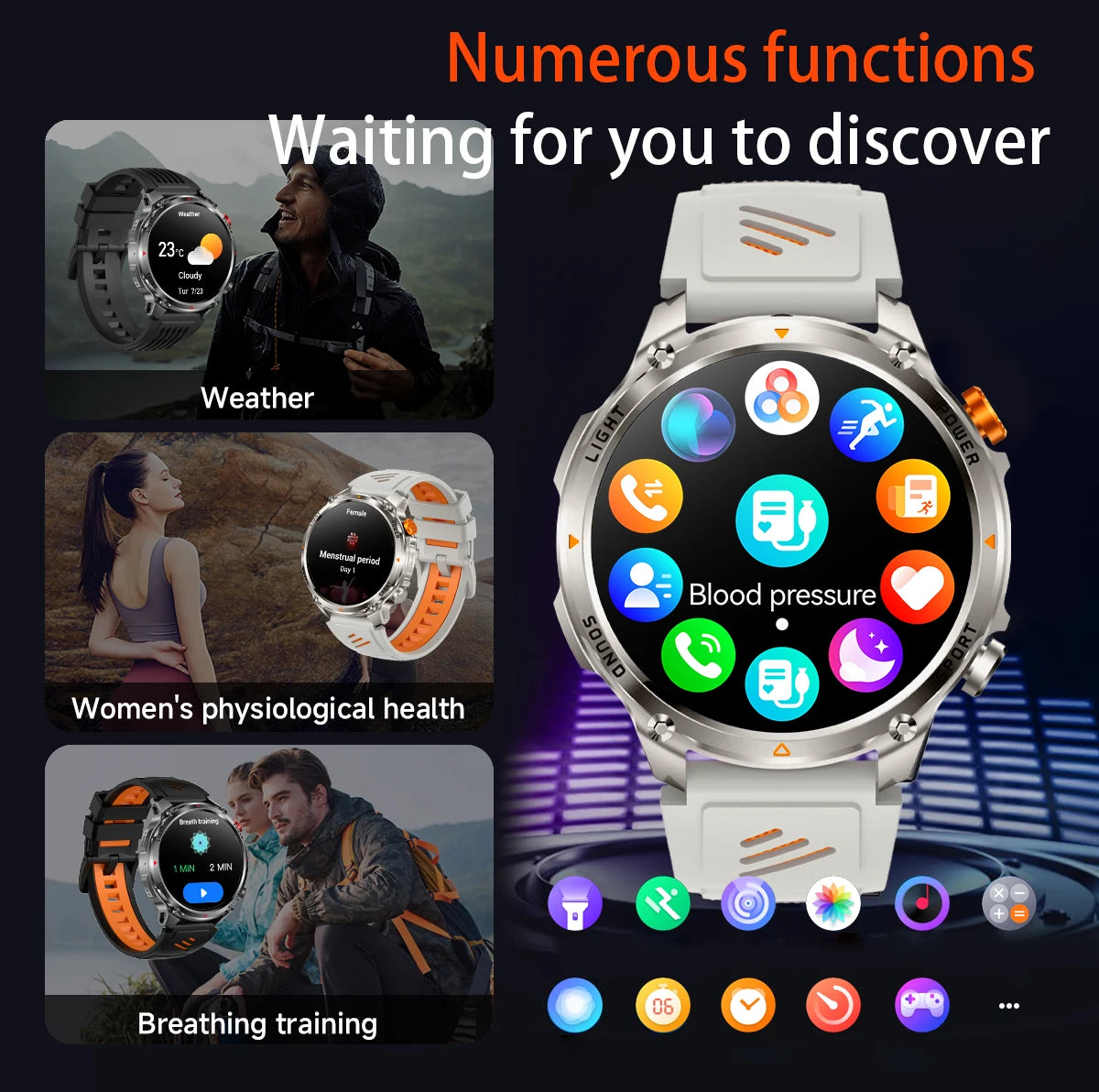 New T-Rex3 Ultra 1100mAh Battery Smart Watch GPS Track Compass IP69K Waterproof Sports tracker Outdoors Military Smartwatches
