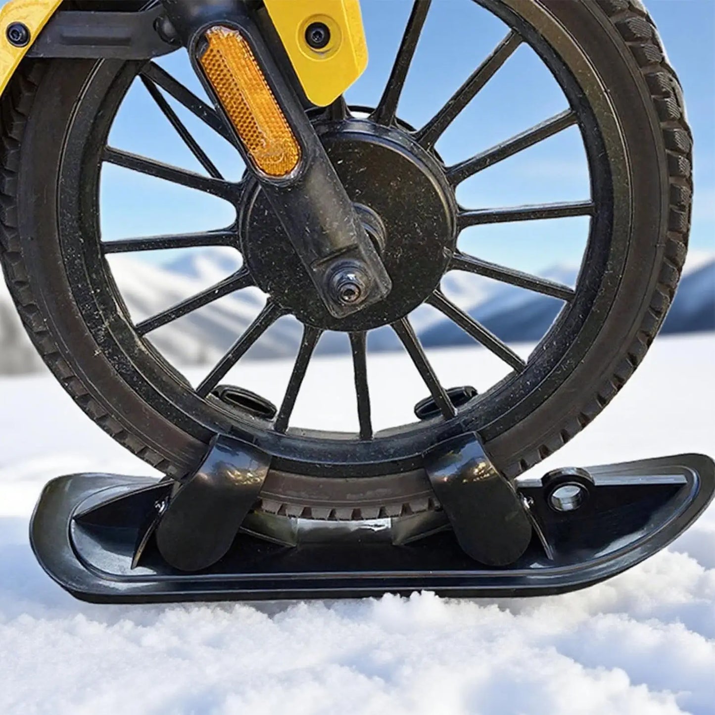 Ski Board Sled 2 in 1 Outdoor Winter Snowboards Stroller Skis Glider Snowboards for Cycling Bicycle Jogging Sports Outdoor Paths
