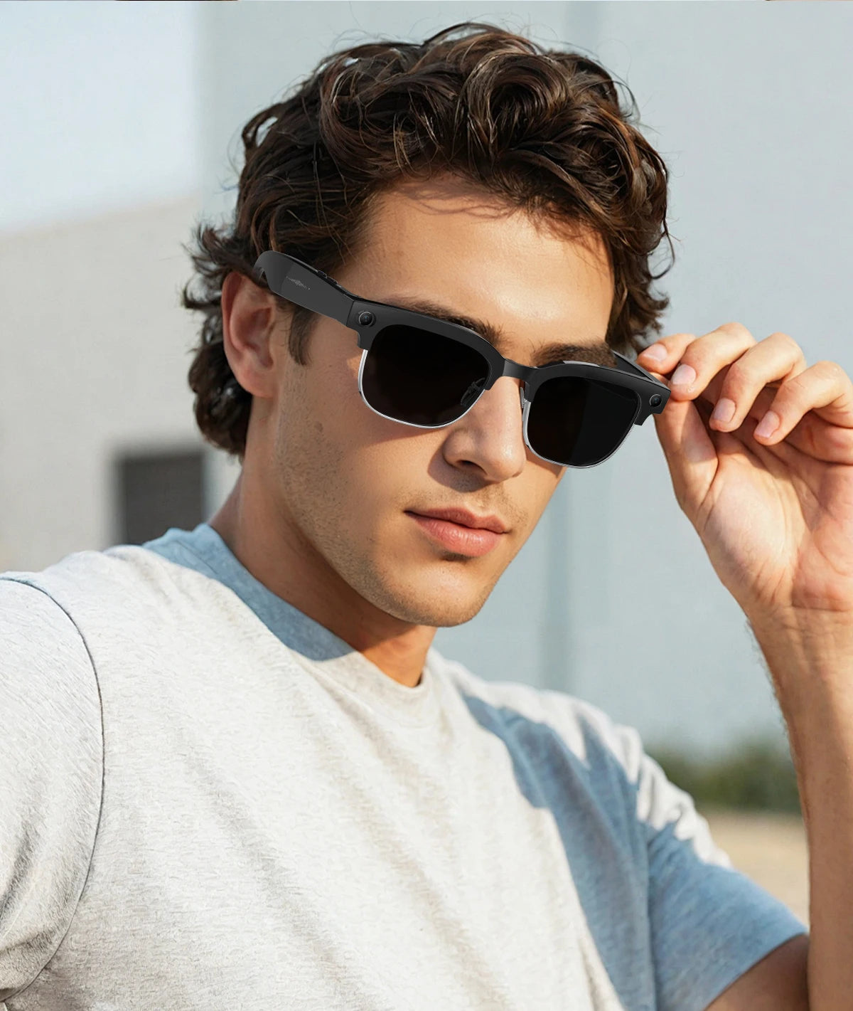 New 800W Smart Glasses 4K HD Camera 4GB Memory BT Call Voice Assistant Translate Touch Control Music Player sunglasses Men Women