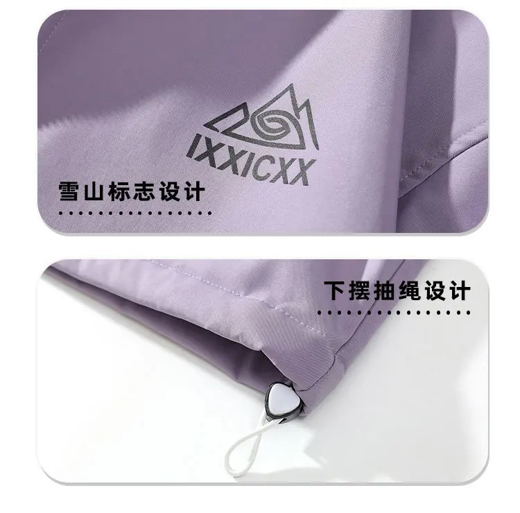 New Trendy Windproof And Warm Rabbit Ear Snow Clothes Men's And Women's Velvet Ski Clothes Set Couple Snow Clothes