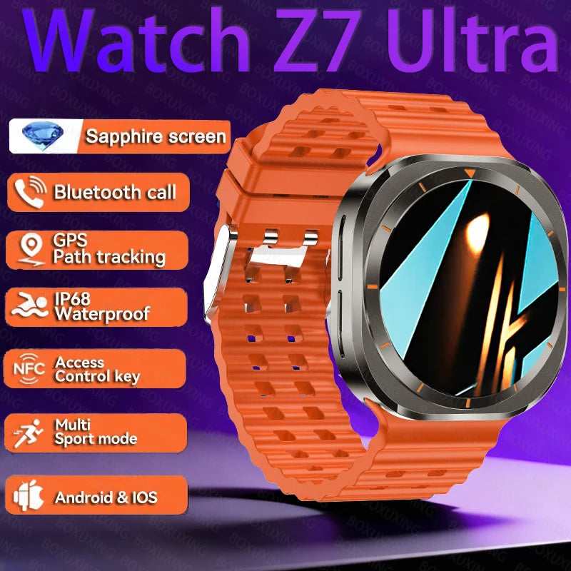 2026 New Watch 7 Ultra Smart Watch Men 3D Display Sport SmartWatch GPS NFC Compass Blood oxygen Smartwatch Women For Android IOS