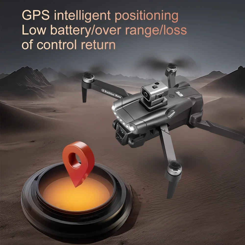 Original V198MAX GPS Drone 8K Professional Camera Aerial FPV Brush Laser Obstacle with Large Screen Remote Control Folding Dron