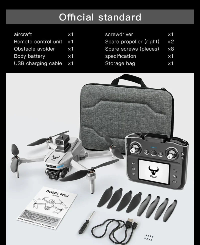 Lenovo SG901 MAX GPS Drone Professional 8K Aerial HD Avoiding Obstacle with Larger Screen Remote Control Folding Brushless Drone