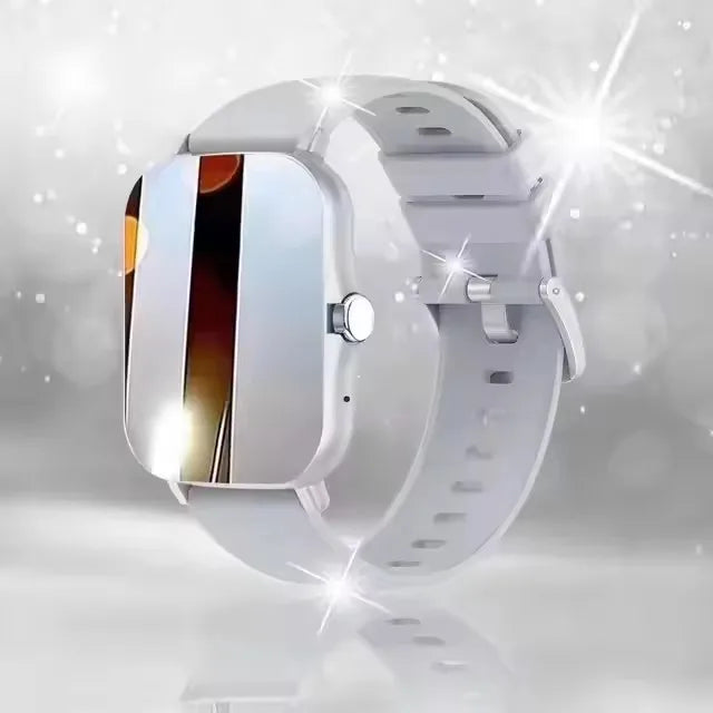 Smart watch with full touch screen, call, message reminder, music control and other functions, compatible with iPhone/android mo