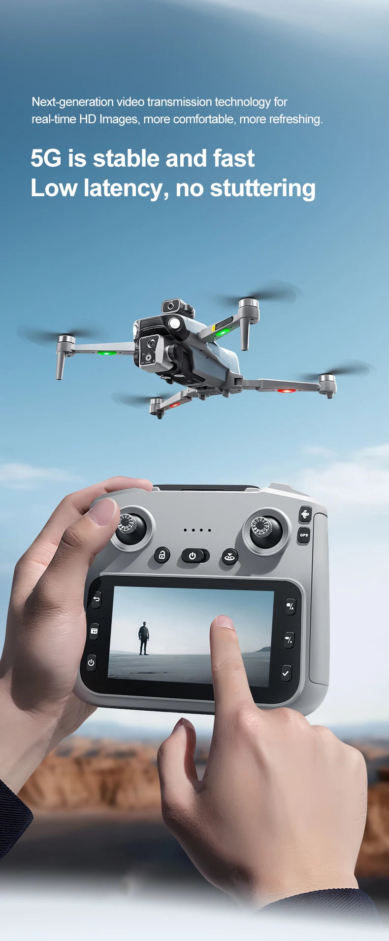 K19 Max GPS Drone 8K Professional HD Dual Camera 360° Obstacle Avoidance Brushless 5G WIFI FPV RC Airdrop Quadcopter Toys
