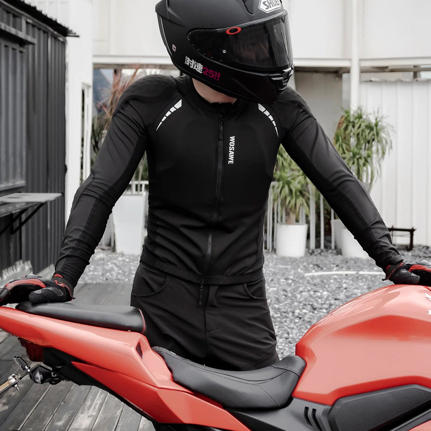 WOSAWE Motorcycle Jacket Men Women Full Body Armor Protection Jacket Motocross Racing Clothing Suit Moto Riding Protector Jacket