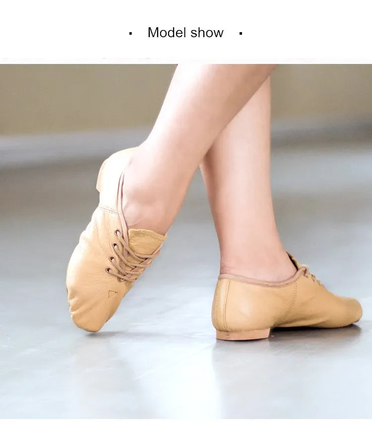 New Professional Jazz Dance Shoe Boot Women Men Kids Lace Up Dancing Sneakers Leather Athletic Shoes