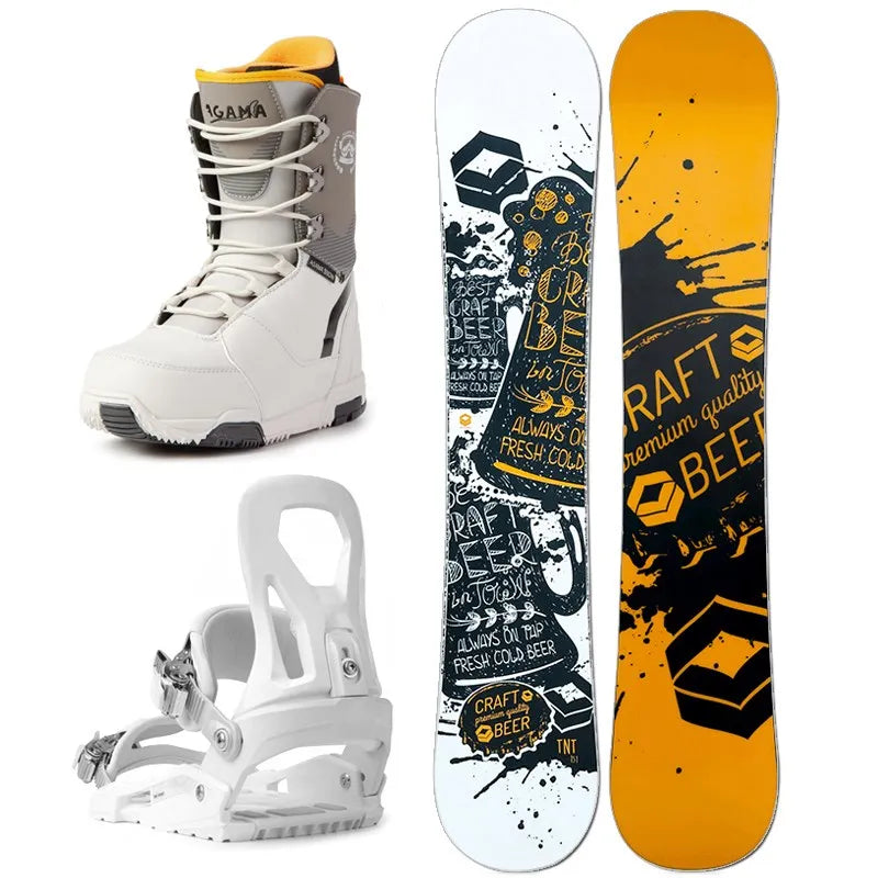 Adjustable Black Snowboard Aluminum Snowboard and Bundle Men's Bundle Snowboard Bundle