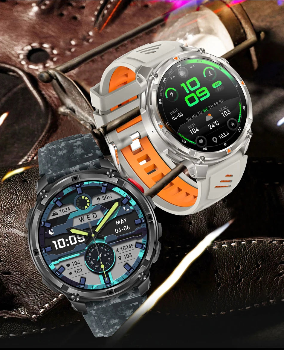 2026 New T-Rex3 Pro 1100mAh Battery Smart Watch GPS path 5ATM Waterproof Sports Run tracker Outdoors Compass Military Smartwatch