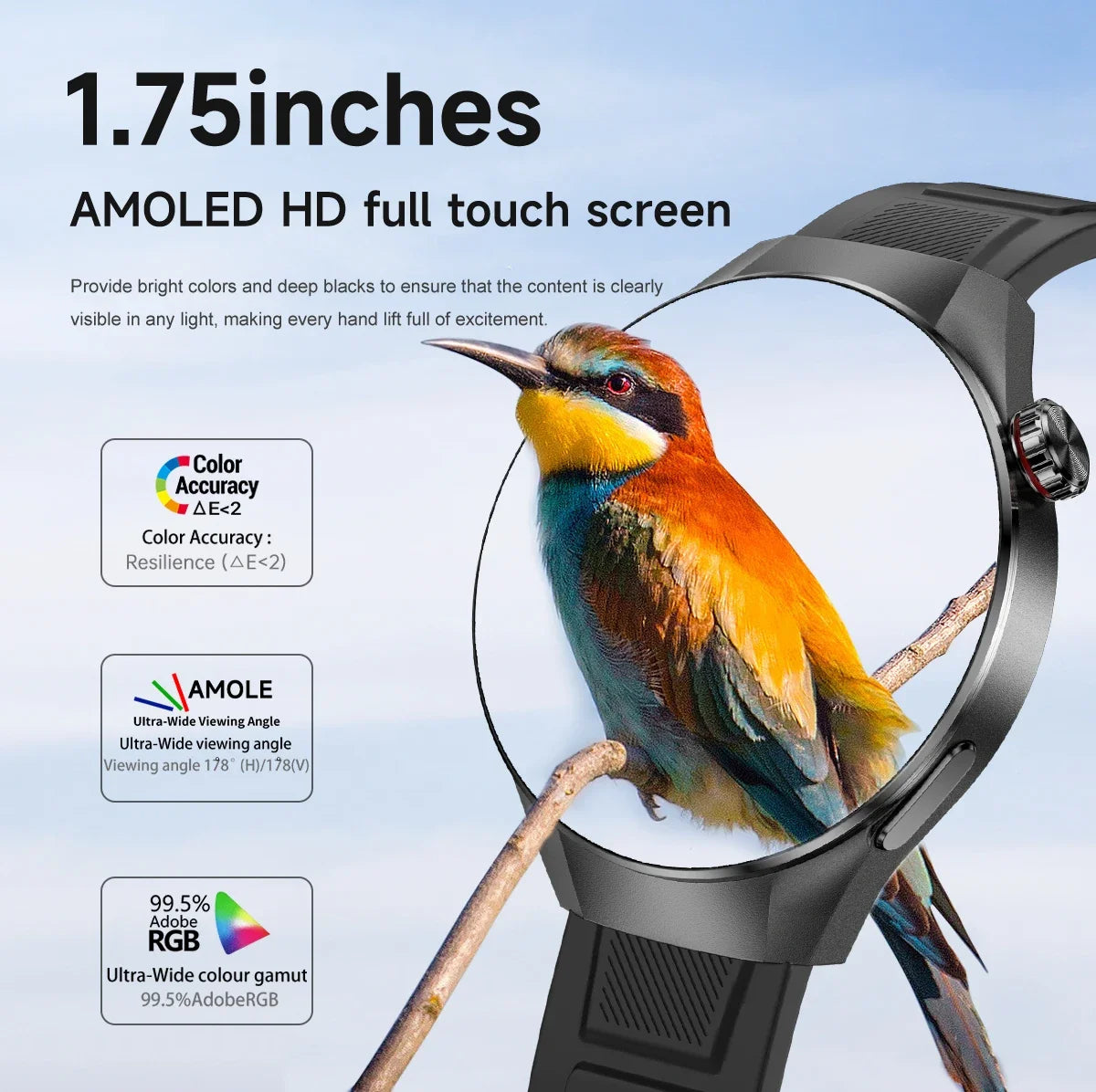2025 New Originl Watch G5 PlUS Smart Watch 1.75" HD AMOLED Screen GPS track Heart Rate Bluetooth Call Compass Smartwatch for Men