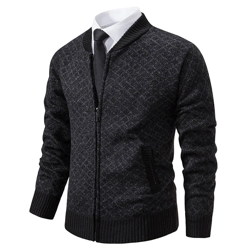 LEGIBLE 2025 Men's Sweaters Autumn Winter Wool Zipper Cardigan Sweaters Man Casual Knitwear Sweatercoat Male