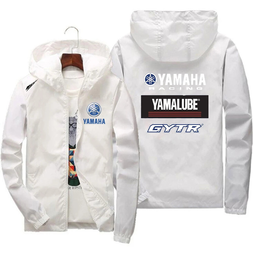 2026 new men's Yamaha GYTR motorcycle windproof hooded jacket men's outdoor sports enthusiasts Yamaha zipper jacket