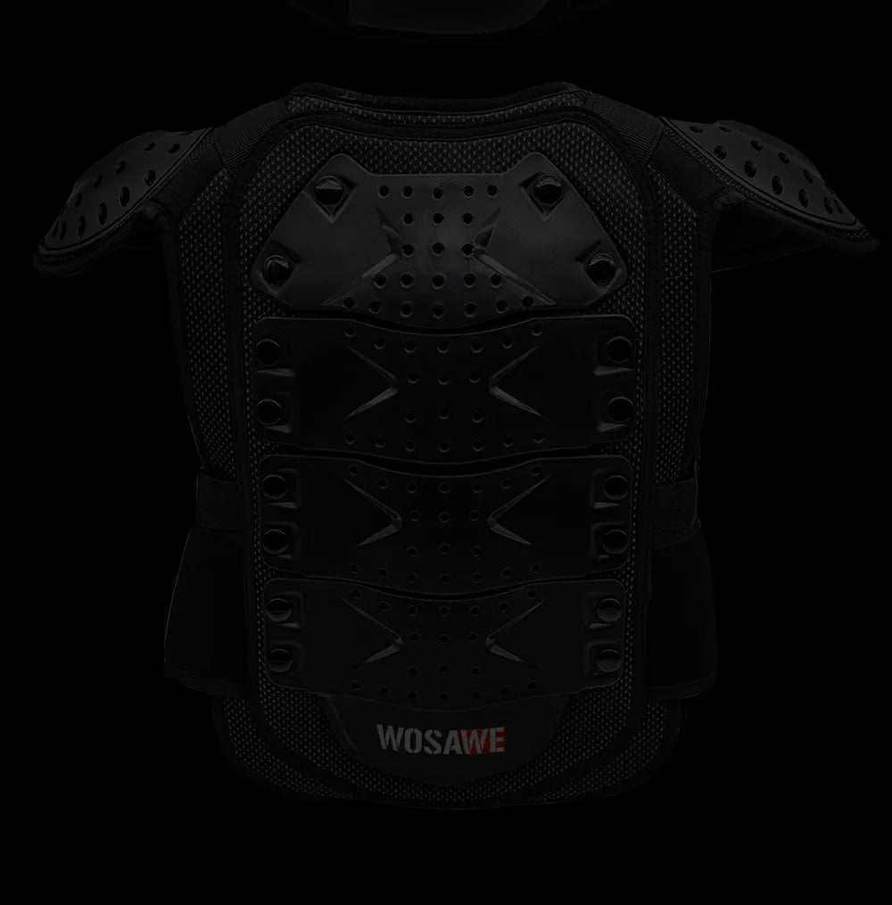 WOSAWE Children's Armor Jacket Spine Chest Protection Equipment Motocross Skateboard Moto Jacket Motorcycle Gear Moto Kids Armor