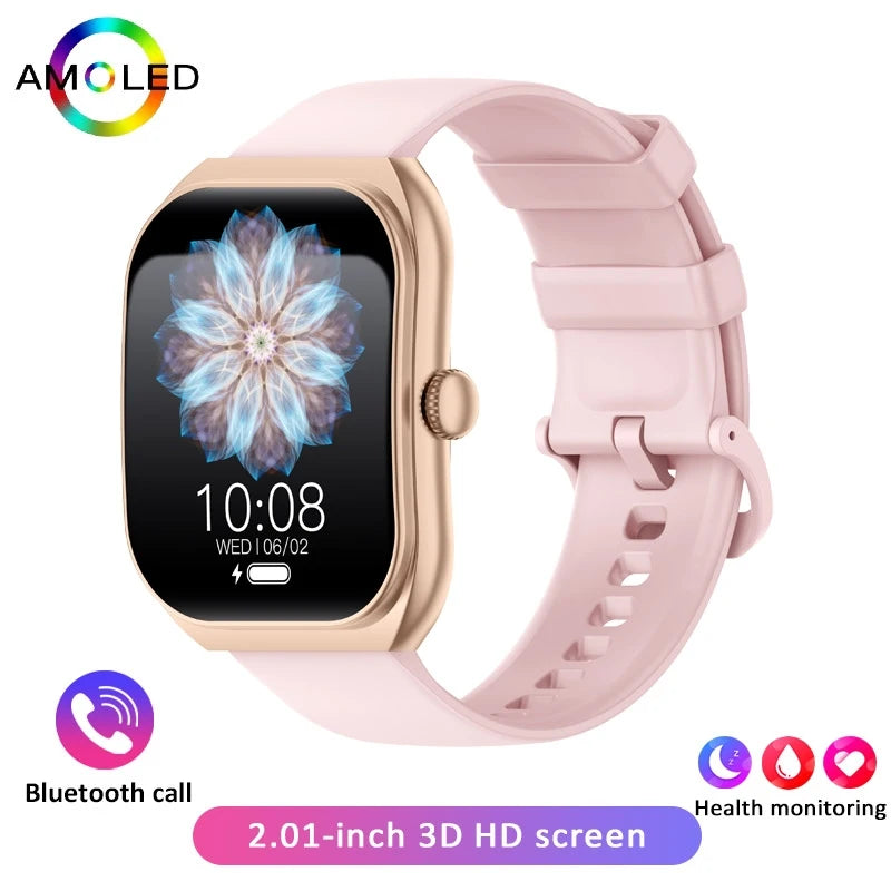 2026 New Bluetooth Call Smart Watch Women Customisable Dials Waterproof Sports Fitness Tracker Fashion Ladies' Smartwatch+Box