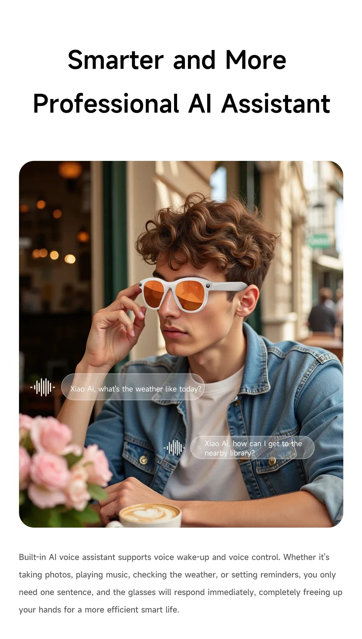 New Smart Glasses Men 8MP Camera WiFi Bluetooth Touch Control IP65 Waterproof AI Translation Noise Cancelling AI Glasses Women