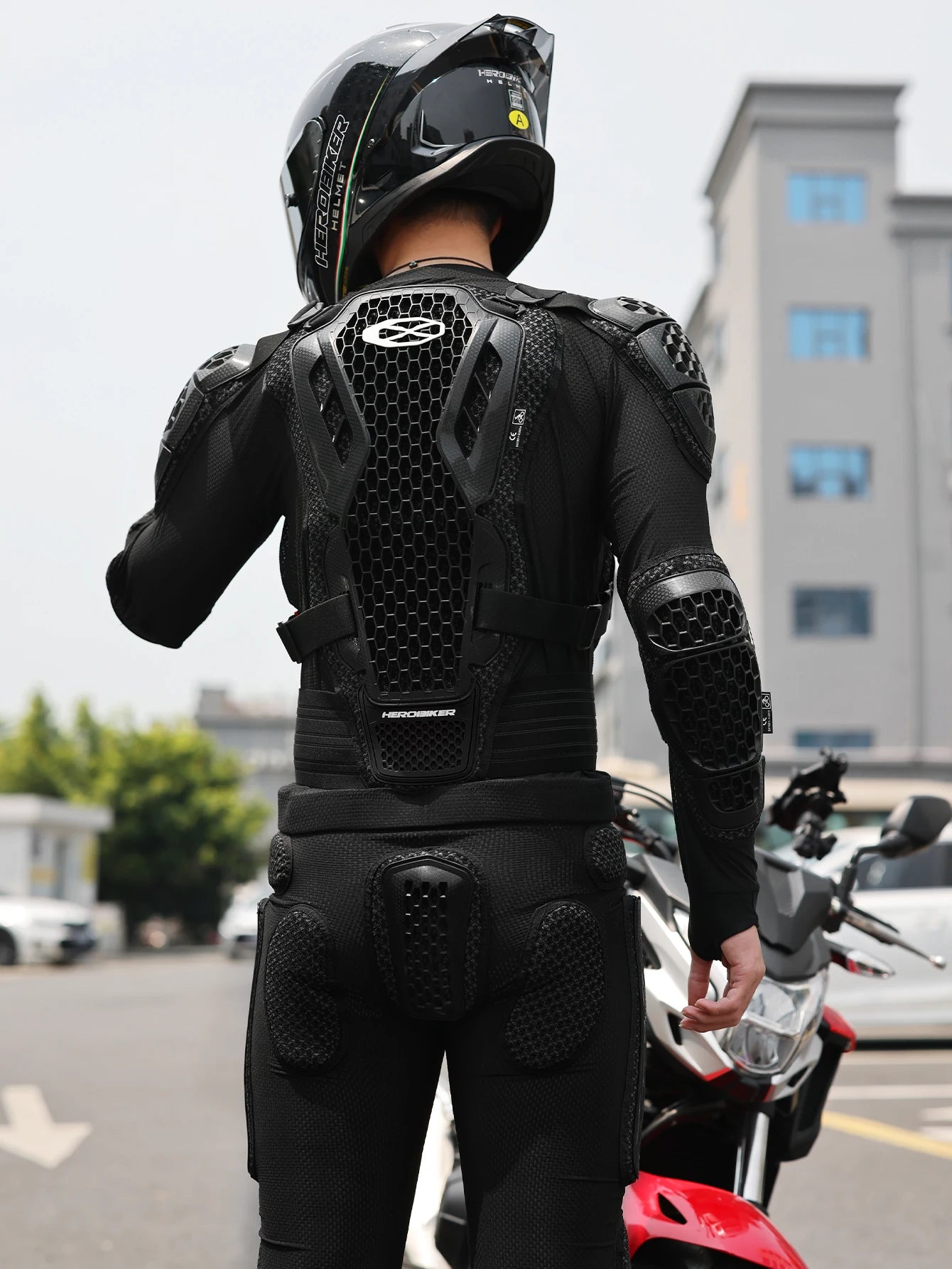 New Motocross Armor Jacket Off-Road Motorcycle Protection Gear Anti Crash Chest Back Padding Motorbike Jacket Pants CE Certified
