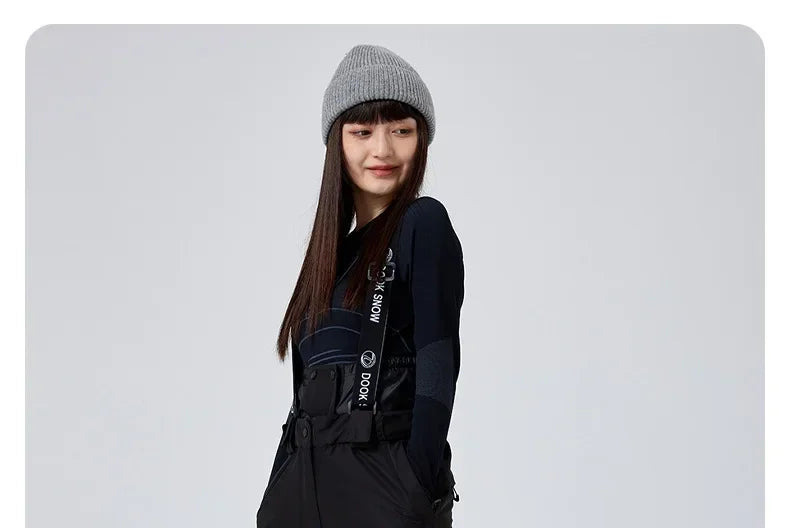 Outdoor Skiing Trousers Women Men's Ski Pants Winter Thickened Windproof Waterproof Warm 2025 Snowboarding Snow Strap Pants