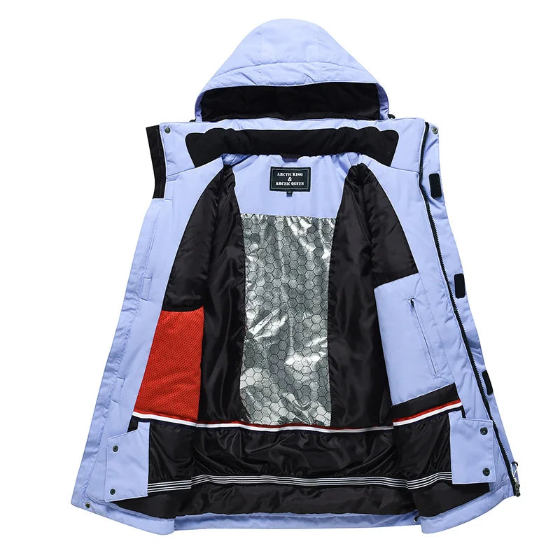 New Men Women Skiing and Snowboard Overalls Ski Suit Winter Thermal Waterproof Windproof Mountain Snowsuit Jacket and Pants Set