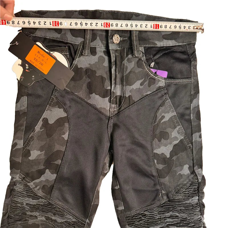 2024 New PK719 Upgrade Model Motorcycle Summer Riding Jeans With Breathable Net Knight CECertification Equipment Anti-fall Pants