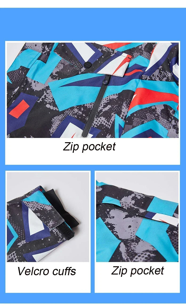 High Quality Men's Winter Waterproof Snowboard Jacket Pants Set Male Breathable Windbreak for Adults Ski Suits
