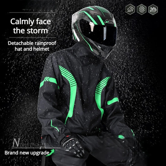 2026 New Model Motorcycle Raincoat Suit  Raincoat Set For Motorcycle Riding Clothing Against Heavy Rain Reflective Raincoat