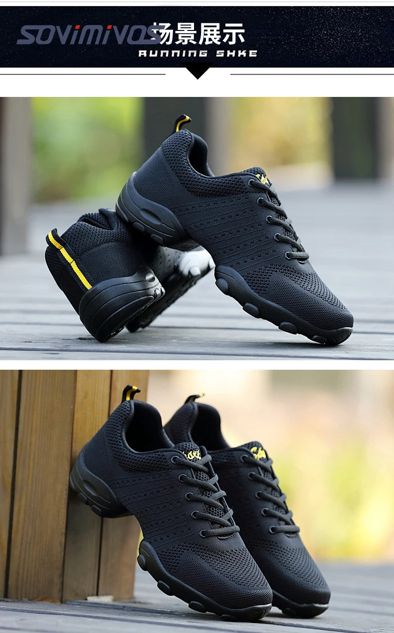 New Coming Dance Sneakers Jazz Shoes Dancing Modern Footwear Belly Contemporary Gym Dancers Leisure Sports Men Women Child Adult