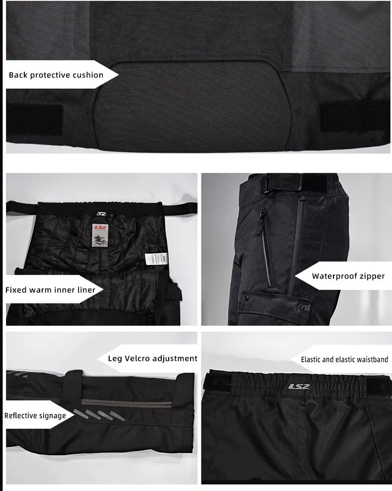 LS2 Original Motorcycle Jacket Winter Warm LS2 SEPANG Motocross Riding Jacket Men Women CE Anti-fall Waterproof Motorbike Jacket