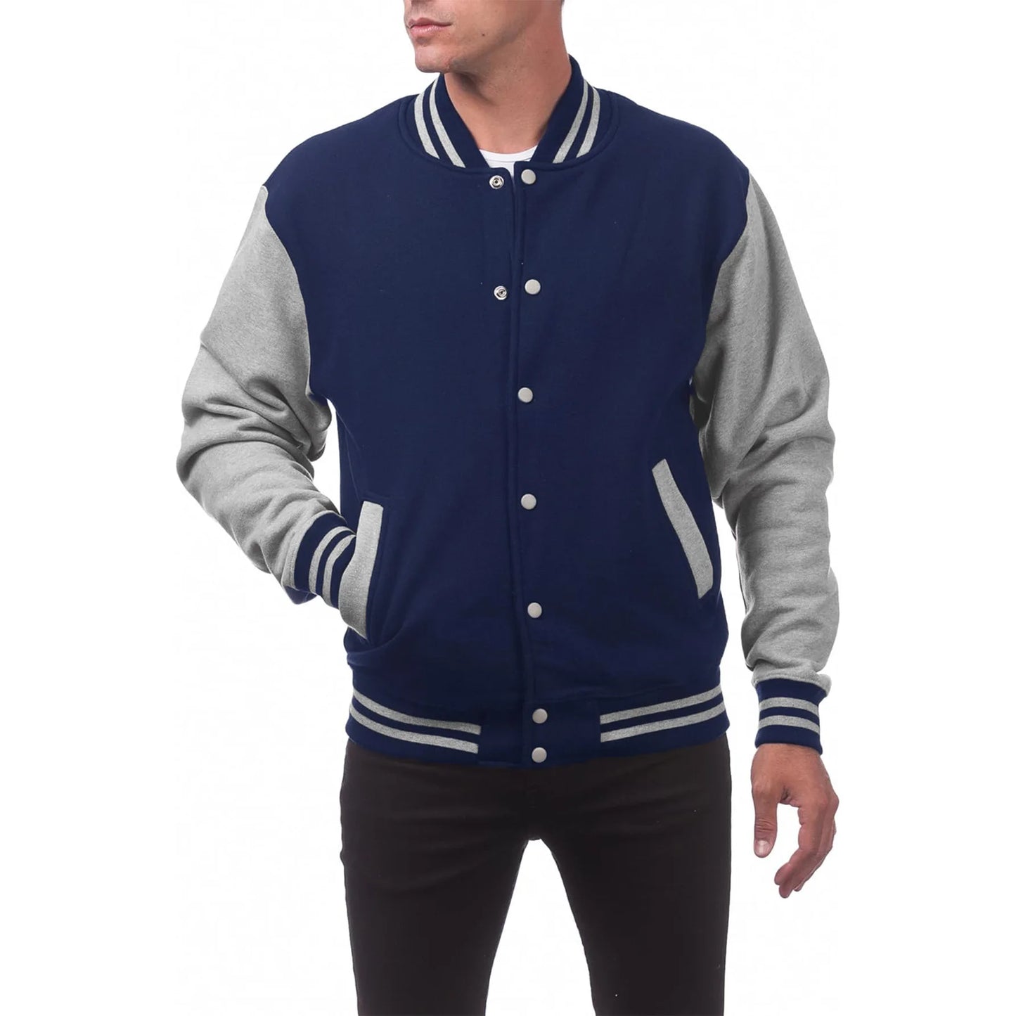 2025 New Arrival Fashion Fleece Casual Baseball Uniform Cotton Spliced Regular Rib Sleeve Brand Clothing Bomber Jacket Men S-XXL