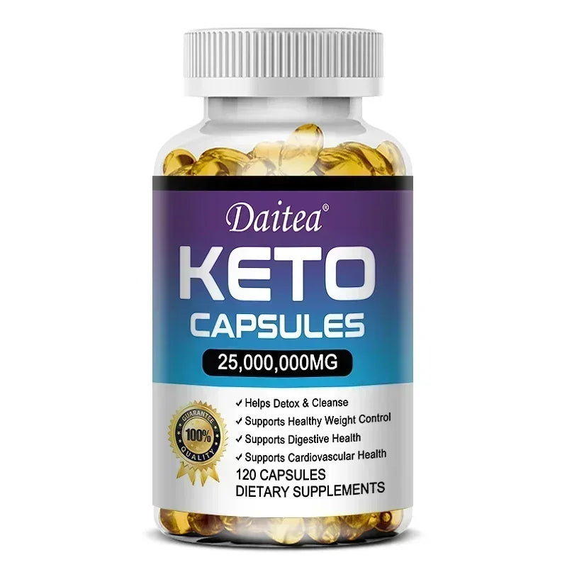 Keto Capsules - Weight & Fat Management, Burn Belly Fat, Detoxification, Digestion, Immunity - High Strength Ketone Supplement