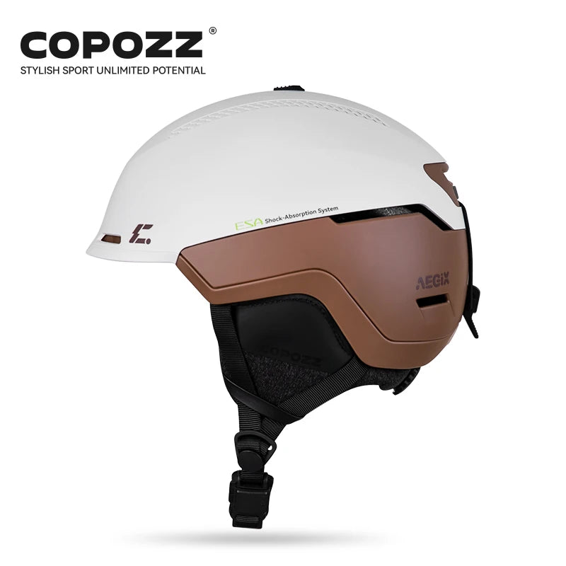 COPOZZ Winter Ski Helmet One-piece Adult Universal Snow Helmet Skating Ski Snowboard Outdoor Sports Helmets with RECCO Reflector