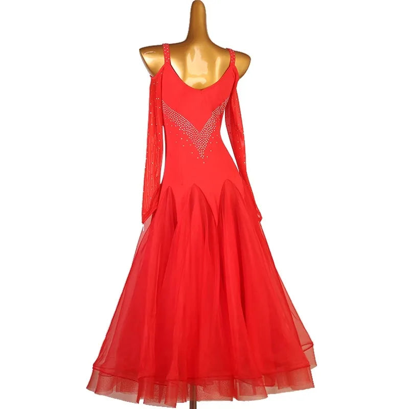 Modern Dance Competition Ballroom Dress Dancewear Womens Waltz Suit Carnival Urban Costumes Practice Wear Girls Fashion Clothing